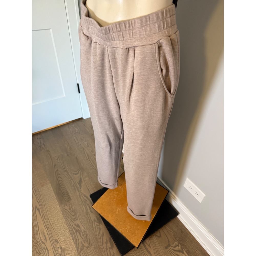 Varley DoubleSoft Slim Jogger Pants Taupe Marl Small Pocketed Sweatpants